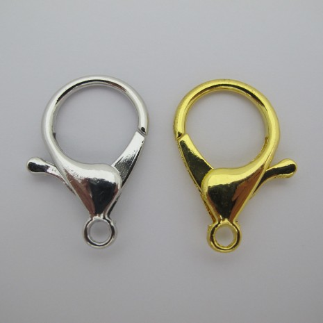 10 Attaches fermoirs mousquetons porte clé 35x25mm