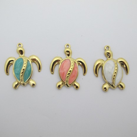 2 pcs turtle 30x24mm stainless steel