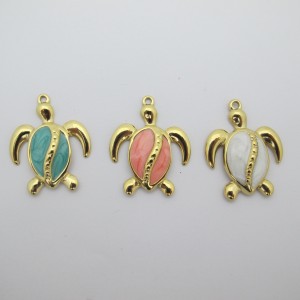 2 pcs turtle 30x24mm stainless steel