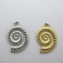 4 pcs escargot 30x21mm en acier inoxydable