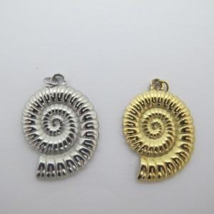 4 pcs escargot 30x21mm en acier inoxydable