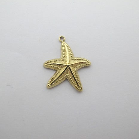 2 pcs étoile de mer 23x19mm en acier inoxydable