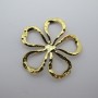 2 pcs fleur 38mm en acier inoxydable