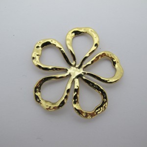 2 pcs fleur 38mm en acier inoxydable