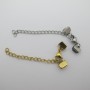 10pcs Chain Clasps with Ribbon Clips, 6mm, Stainless Steel