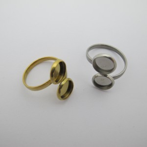 10 pcs 8mm stainless steel plate ring