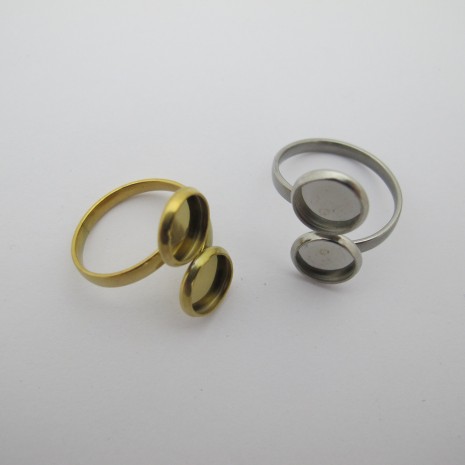 10 pcs 8mm stainless steel plate ring