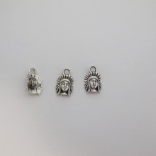 50 Indian Metal Charms 16x10mm