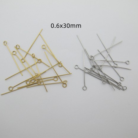 Clou tête ronde en acier inox 30mm