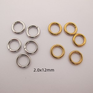 50 pcs Anneaux 12x2mm en acier inox