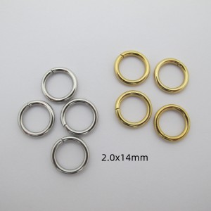 50 pcs Anneaux 14x2mm en acier inox