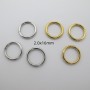 50 pcs Anneaux 16x2mm en acier inox