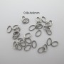 300 pcs Anneaux ovales 4x6mm en acier inox