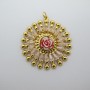 Pendentif fleur 38x41mm Acier Inoxydable