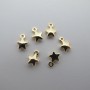 50 pcs Pendentif mini étoile 5x7mm Doré à l'or fin