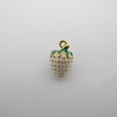 2 pcs Pendentif fraises 16x10mm Acier Inoxydable