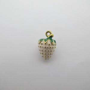 2 pcs Pendentif fraises 16x10mm Acier Inoxydable