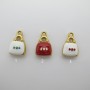 2 pcs Pendentif sac à main 17x11mm Acier Inoxydable