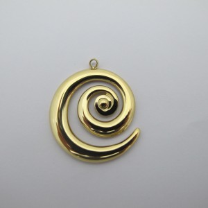 2 pcs Pendentif spirale 30x26mm en Acier Inoxydable