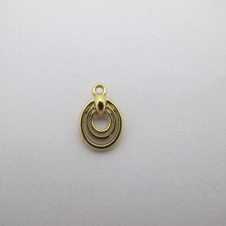 2 pcs Pendentif ovale 15x10mm en Acier Inoxydable