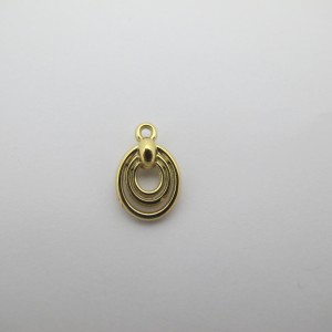 2 pcs Pendentif ovale 15x10mm en Acier Inoxydable