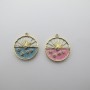 2 pcs Pendentif Medaille Etoile 18x16mm en Acier Inoxydable