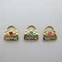 2 pcs Pendentif sac à main 14x13mm Acier Inoxydable