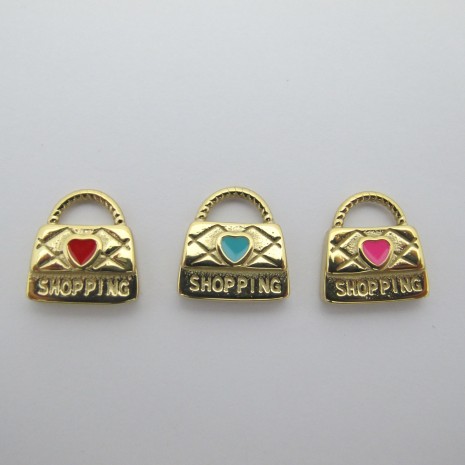 2 pcs Pendentif sac à main 14x13mm Acier Inoxydable