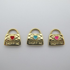 2 pcs Pendentif sac à main 14x13mm Acier Inoxydable