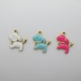 2 pcs pendentif chien 16x20mm Acier Inoxydable