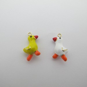 2 pcs chicken pendant 10x17mm Stainless Steel
