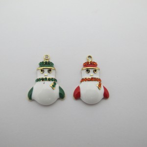 2 pcs Santa Claus pendant 14x20mm Stainless Steel