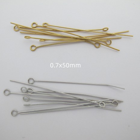 50 Clou tête ronde en acier inox 50mm