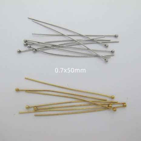 50 Stainless steel ball-headed nails, 50 mm