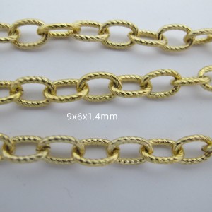 1 m oval chain with 6x9mm stainless steel rope