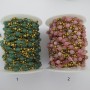 1 mts Faceted pearl chain 5mm stainless steel