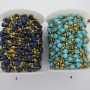 1 mts Faceted pearl chain 5mm stainless steel