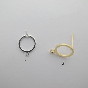 10 pcs Tiges avec anneau rond 10mm