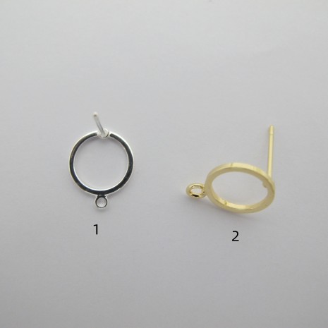 10 pcs tiges avec anneau rond 10mm