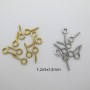 50 pcs 5x12mm stainless steel ring screws