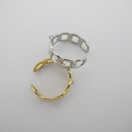 Bague avec anneau en acier inox