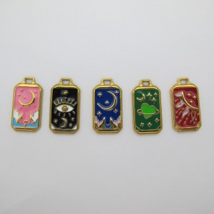 2 pcs Medal 14x26mm Stainless Steel