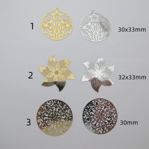 10 pcs laser cut stainless steel pendants