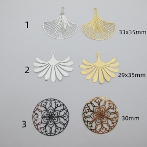 10 pcs laser cut stainless steel pendants
