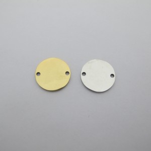 10 pcs Intercalaire rond 2 trous 14mm acier inoxydable