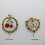 4 pcs pendentif Émaillée acier inoxydable