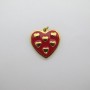 4 pcs pendentif coeur Émaillée acier inoxydable