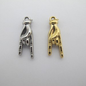 4 pcs pendentif main acier inoxydable