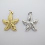 4 pcs pendentif Etoile de Mer 25x30mm acier inoxydable