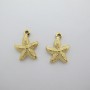 4 pcs pendentif Etoile de Mer 15x19mm acier inoxydable